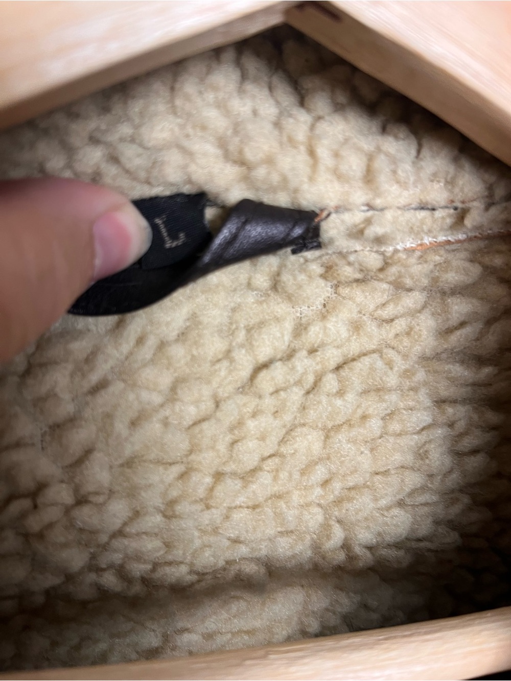 Sherpa-Lined Brown Leather Jacket - Picture 2 of 9